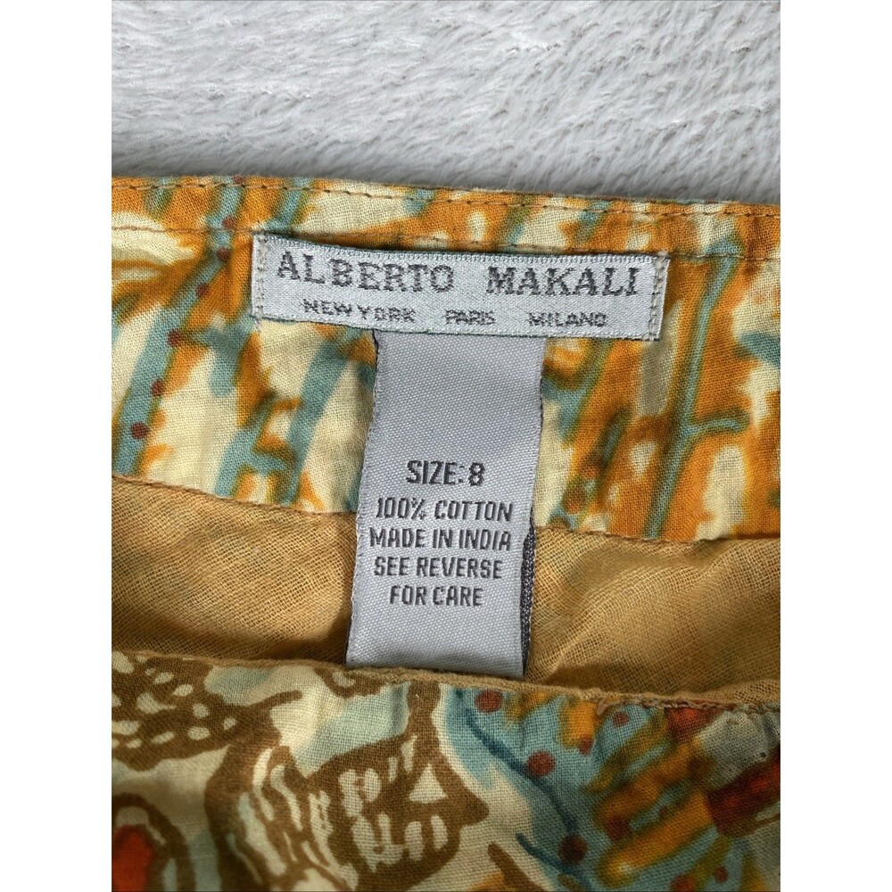 Alberto Makali Tiered Patchwork Midi Skirt Size 8 Brown Forrest Boho Gypsy Whims - Picture 2 of 8